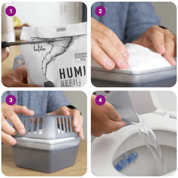 Lafita Assorbitori di Umidit&agrave; con Sacchetti di Ricarica 4 pz 900 g