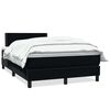 vidaXL Giroletto a Molle con Materasso Nero 120x210 cm in Velluto