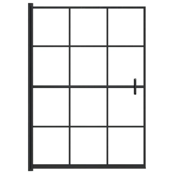 vidaXL Pannello per Box Doccia in ESG 100x140 cm Nero