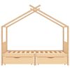 vidaXL Giroletto Bambini con Cassetti 90x200 cm Legno Massello di Pino
