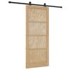 vidaXL Porta scorrevole Naturale e Nero 86 x 198,5 cm