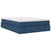 vidaXL Letto con contenitore e materasso Blu 140 x 200 cm Poliestere