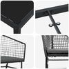 vidaXL Set da Pranzo per Giardino 5 pcs Nero polyrattan