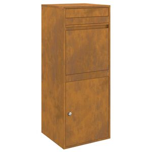 vidaXL Cassetta per pacchi Ruggine 41 x 38 x 103 cm Acciaio Corten