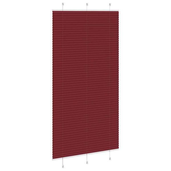 vidaXL Tenda Plissettata Rosso Bordeaux 110x200 cm Larghezza Tessuto