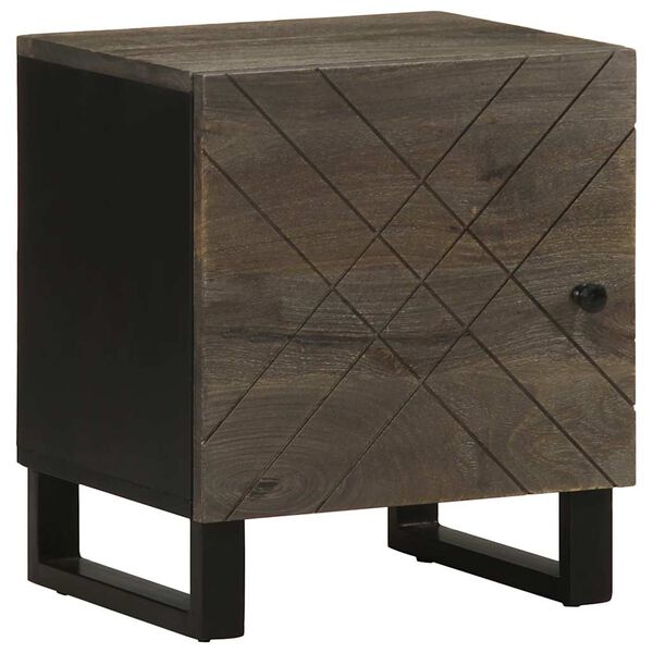 vidaXL Comodini 2pz Neri 40x33x46 cm in Legno Massello di Mango