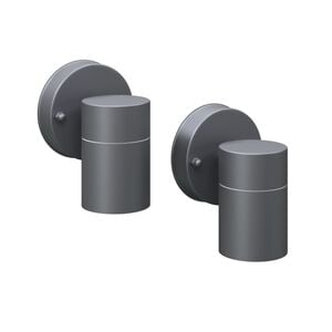 vidaXL Lampada da Parete Esterno 2 pz Acciaio Inox Proiezione Basso