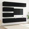 vidaXL Set mobile TV 4 pcs Rovere Nero Legno ingegnerizzato