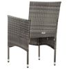 vidaXL Set Divani da Giardino 4 pz con Cuscini in Polyrattan Grigio