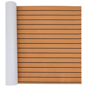 vidaXL Tappetino per Barche Marrone e Nero 240 x 90 cm EVA