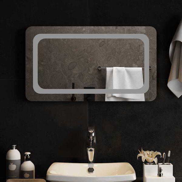 vidaXL Specchio da Bagno con Luci LED 70x40 cm