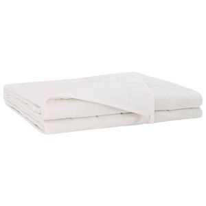 vidaXL Coperta Ponderata Bianco 220 x 235 cm 11 kg 100% Cotone 205T