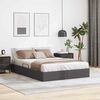 vidaXL Letto con Contenitore Grigio 140 x 190 cm Pelle sintetica