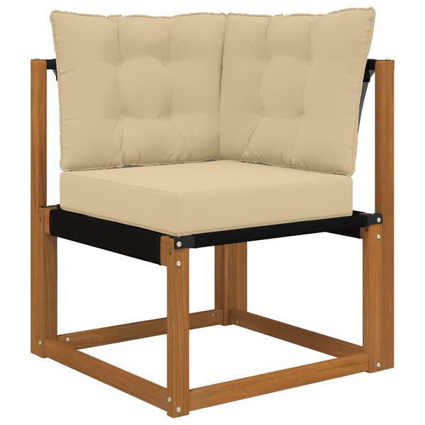 vidaXL Cuscino per divano da esterno 3 pcs Beige Poliestere