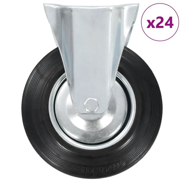 vidaXL Rotelle Fisse 24 pz 200 mm