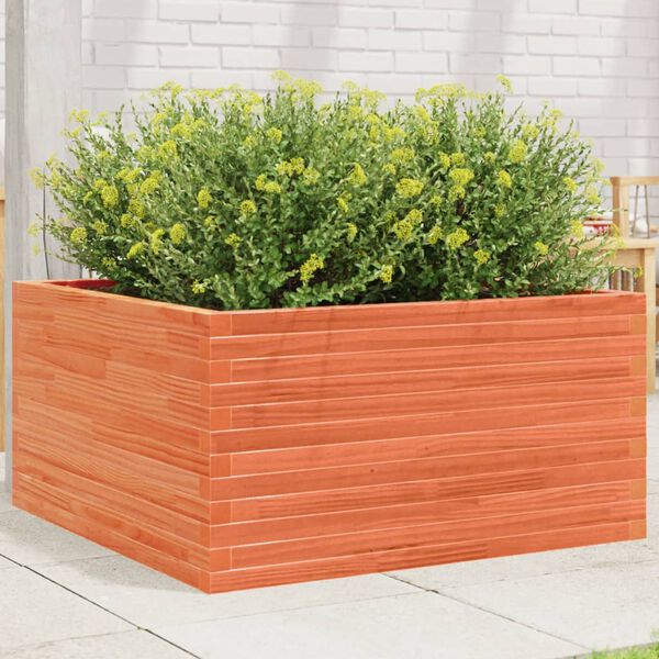 vidaXL Fioriera Giardino Marrone Cera 90x90x46 cm Legno Massello Pino