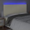 vidaXL Testiera a LED Crema 180x5x118/128 cm in Similpelle