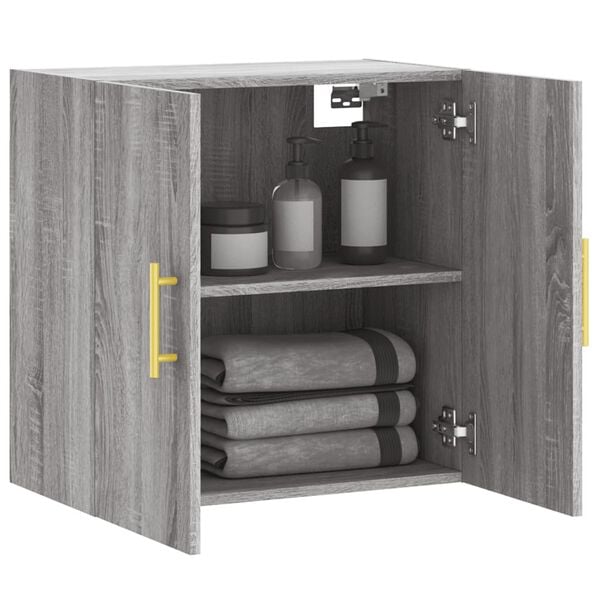 vidaXL Mobile Pensile Grigio Sonoma 60x31x60 cm in Legno Multistrato