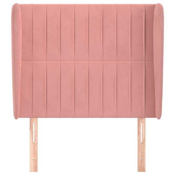 vidaXL Testiera ad Orecchio Rosa 103x23x118/128 cm in Velluto