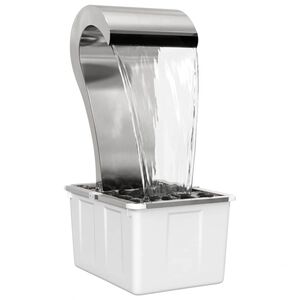 vidaXL Cascata da Giardino Acciaio Inox 304 54,5 x 34 x 83 cm Argento