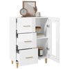 vidaXL Credenza 69,5x34x90 cm in Legno Multistrato Bianco Lucido