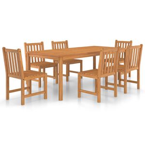 vidaXL Set da pranzo da giardino 7 pz 200x100 cm in legno massello di teak