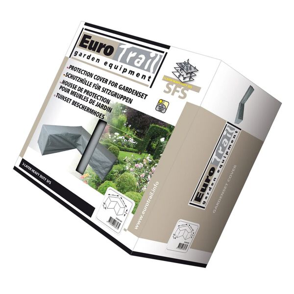 Eurotrail Telo di Copertura per Divano a L 305x305x100/70 cm Grigio