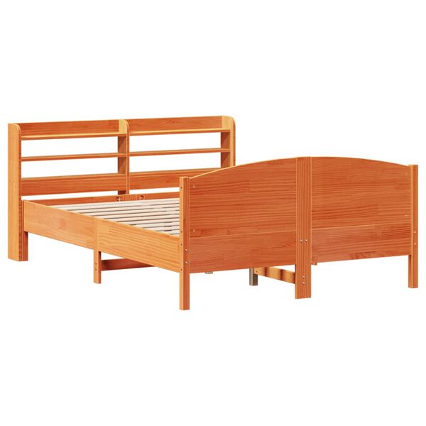 vidaXL Letto senza Materasso Marrone Cera 160x200 cm in Legno di Pino
