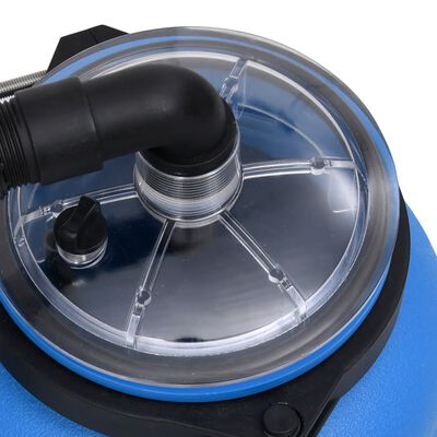 vidaXL Pompa con Filtro per Piscina Nera e Blu 4 m³/h