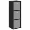 vidaXL Credenza con cassetto Rovere Nero 30,5 x 27 x 84,5 cm