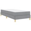 vidaXL Letto a molle con materasso Grigio chiaro 100 x 200 cm Tessuto
