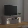 vidaXL Mobile Porta TV con Luci LED Grigio Cemento 120x35x40 cm