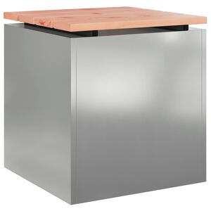 vidaXL Panchina da giardino Argento 40 x 40 x 43 cm Acciaio zincato