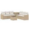 vidaXL Set di divani 8 pz Beige e Bianco Crema
