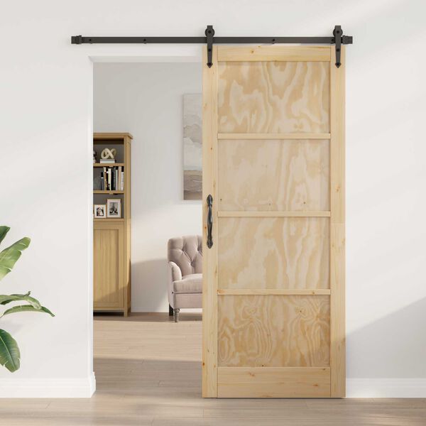 vidaXL Porta Interna ORKDAL Marrone 86 x 211 cm Legno compensato