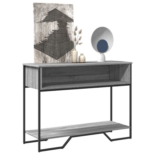 vidaXL Tavolo Consolle Grigio Sonoma 100x35x74,5 cm in Truciolato