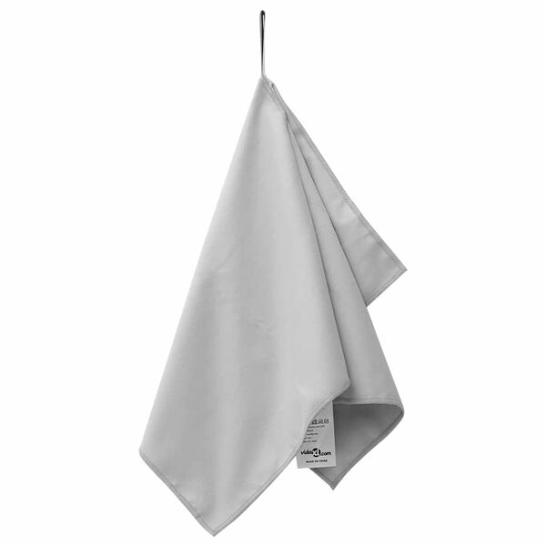 vidaXL Asciugamani Sportivi 2 pcs Grigio 50 x 30 cm