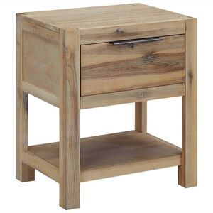 vidaXL Comodino con Cassetto 40x30x48 cm in Legno Massello di Acacia