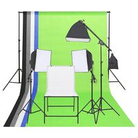vidaXL Kit di Illuminazione per Studio Fotografico e Tavolo da Ripresa