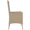 vidaXL Sedie da Giardino con Cuscini 4 pz in Polyrattan Beige