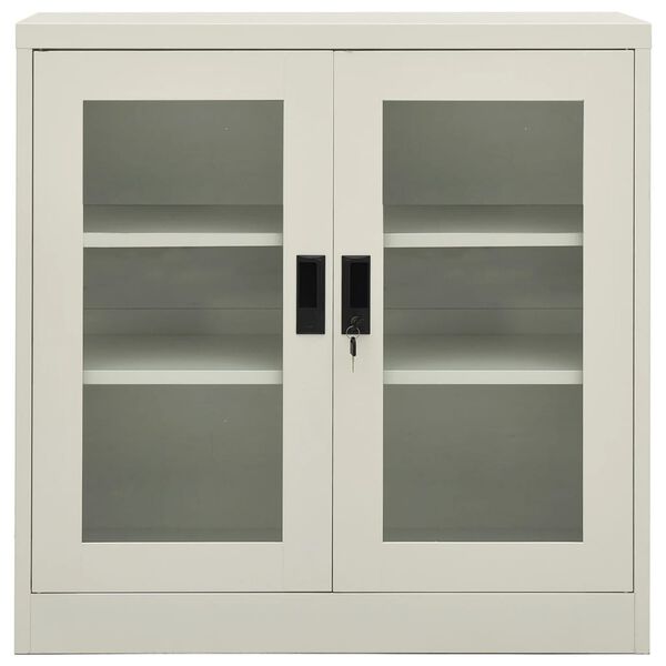 vidaXL Armadio per Ufficio Grigio Chiaro 90x40x90 cm in Acciaio