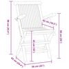 vidaXL Set da Pranzo Pieghevole per Esterni 5pz Legno Massello di Teak