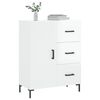 vidaXL Credenza 69,5x34x90 cm in Legno Multistrato Bianco Lucido