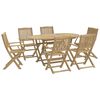 vidaXL Set da Pranzo da Giardino 7 pz in Legno Massello di Acacia