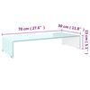 vidaXL Supporto TV / Rialzo Monitor in Vetro Verde 70x30x13 cm