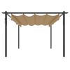 vidaXL Pergola da Giardino con Tetto Retrattile 4x3 m Tortora