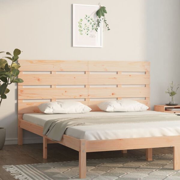 vidaXL Testiera per Letto 160x3x80 cm in Legno Massello di Pino