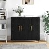vidaXL Credenza Rovere Nero 90 x 34 x 80 cm Legno multistrato
