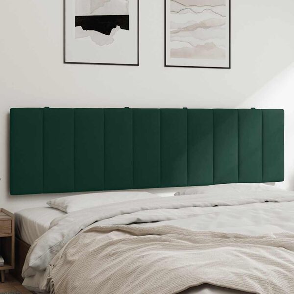 vidaXL Cuscino Testiera Hanko Verde Scuro 180 cm in Velluto