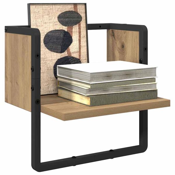 vidaXL Scaffale da parete Rovere Artigianale 30 x 25 x 30 cm